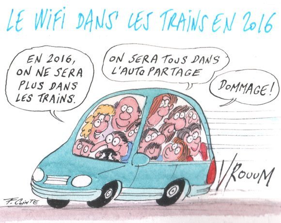 Dessin: La SNCF promet le Wifi dans ses trains